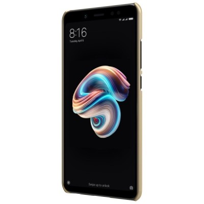 Xiaomi Redmi Note 5 2018 (Redmi Note 5 Pro) Nillkin Frosted Shield золотой пластиковый чехол + защитная пленка для экрана | Vaci