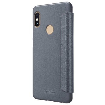 Xiaomi Redmi Note 5 2018 (Redmi Note 5 Pro) серый кожаный чехол-книжка Nillkin Sparkle | Vacins.lv