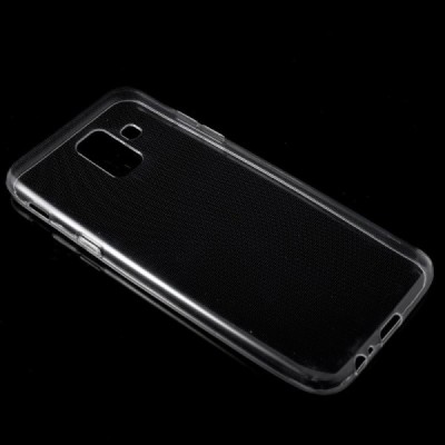 Samsung Galaxy A6 2018 (A600F) самый тонкий в мире чехол из прозрачного твердого силикона TPU | Vacins.lv
