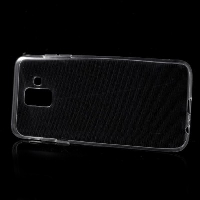 Samsung Galaxy A6 2018 (A600F) самый тонкий в мире чехол из прозрачного твердого силикона TPU | Vacins.lv