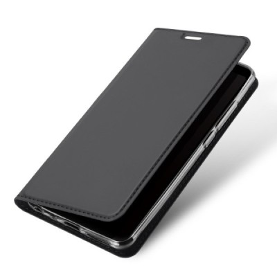 Xiaomi Redmi Note 5 2018 (Redmi Note 5 Pro) „Dux Ducis“ Skin sērijas melns ādas atvērams maciņš / Vacins.lv