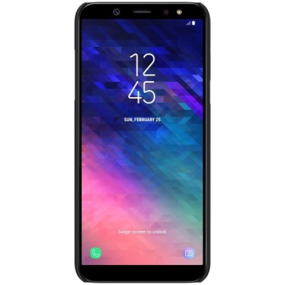 Nillkin Frosted Shield Samsung Galaxy A6+ 2018 (A605F) melns plastmasas futrālis / Vacins.lv