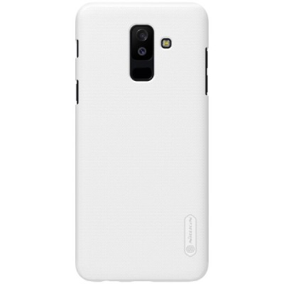 Nillkin Frosted Shield Samsung Galaxy A6+ 2018 (A605F) balts plastmasas futrālis + ekrāna aizsargplēve / Vacins.lv