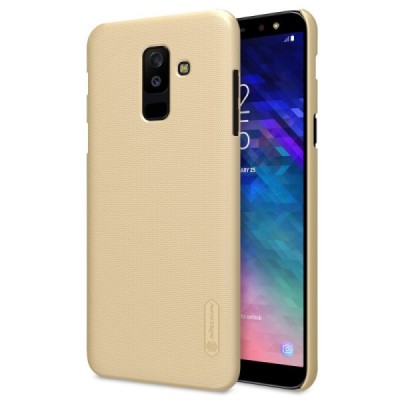 Nillkin Frosted Shield Samsung Galaxy A6+ 2018 (A605F) zelta plastmasas futrālis + ekrāna aizsargplēve / Vacins.lv