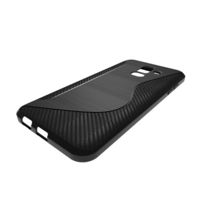 Samsung Galaxy A6+ 2018 (A605F) S-Line чёрный твердый силиконовый чехол из TPU | Vacins.lv