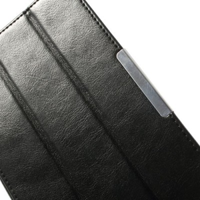 Atverčiamas juodas odinis Asus Nexus 7 (2013) dėklas (dėkliukas) / Priedai.lt