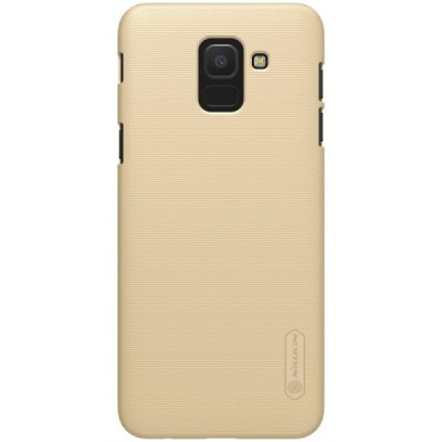 Samsung Galaxy J6 2018 (J600) Nillkin Frosted Shield золотой пластиковый чехол + защитная пленка для экрана | Vacins.lv