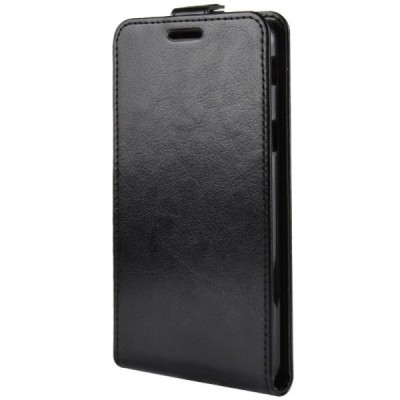 Samsung Galaxy J6 2018 (J600) классический чехол-книжка из кожи - чёрный | Vacins.lv