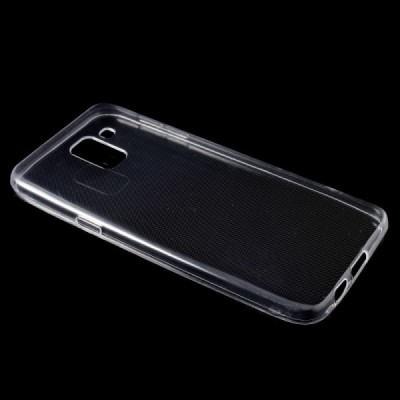Samsung Galaxy J6 2018 (J600) dzidrs (caurspīdīgs) cieta silikona TPU pasaulē planākais apvalks / Vacins.lv