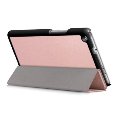 Huawei MediaPad M3 Lite 8.0 розовый кожаный чехол-книжка (складной) | Vacins.lv