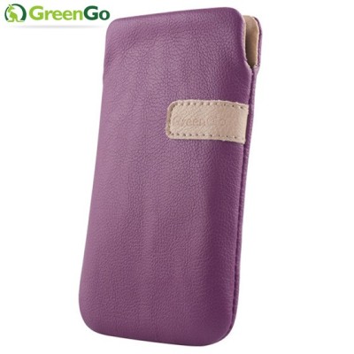 „GreenGo“ Fiesta violets ādas maciņš (M izmērs) / Vacins.lv