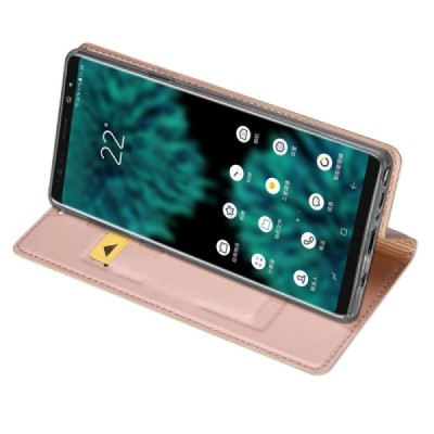 „Dux Ducis“ Skin серии Samsung Galaxy Note 9 (N960F) розовый кожаный чехол-книжка | Vacins.lv