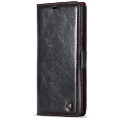 Samsung Galaxy Note 9 (N960F) „CaseMe“ твердый открываемый чёрный кожаный чехол - книжка | Vacins.lv