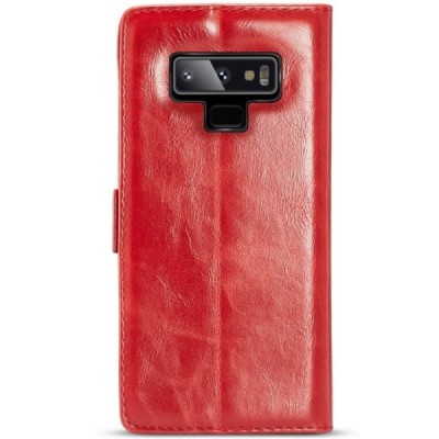 Samsung Galaxy Note 9 (N960F) „CaseMe“ твердый открываемый красный кожаный чехол - книжка | Vacins.lv