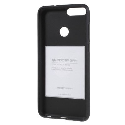 Huawei P smart 2018 (Enjoy 7S) Mercury melns cieta silikona (TPU) apvalks / vacins.lv