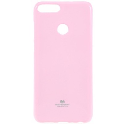 Huawei P smart 2018 (Enjoy 7S) Mercury gaiši rozs cieta silikona (TPU) apvalks / vacins.lv