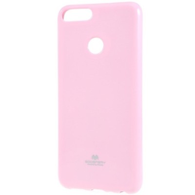 Huawei P smart 2018 (Enjoy 7S) Mercury gaiši rozs cieta silikona (TPU) apvalks / vacins.lv