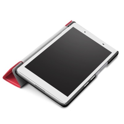 Lenovo Tab4 8.0 (TB-8504F) красный кожаный чехол-книжка (складной) | Vacins.lv