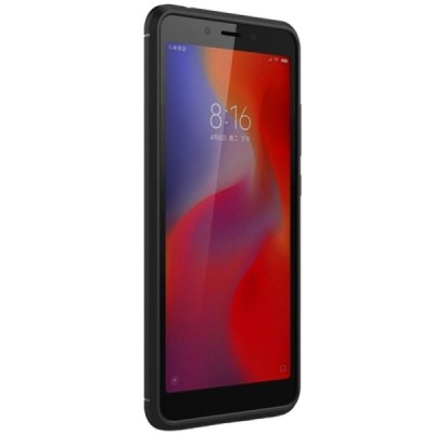 Xiaomi Redmi 6 „Carbon“ твердый силиконовый чехол (TPU) - черный | Vacins.lv