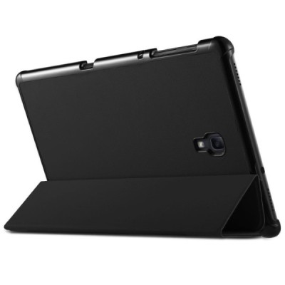 Samsung Galaxy Tab A 10.5 2018 (T590, T595) чёрный кожаный чехол-книжка (складной) | Vacins.lv