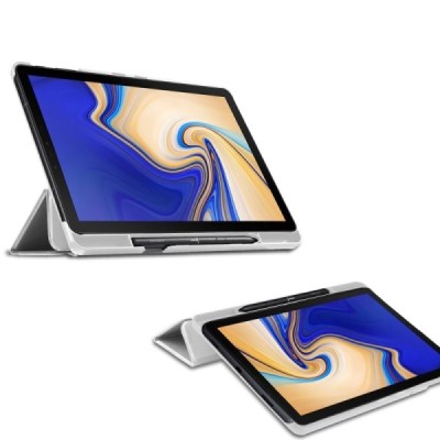 Samsung Galaxy Tab S4 10.5 (T835, T830) atvēramais balts maciņš / Vacins.lv