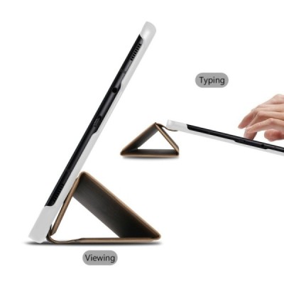 Samsung Galaxy Tab S4 10.5 (T835, T830) золотой кожаный чехол-книжка (складной) | Vacins.lv