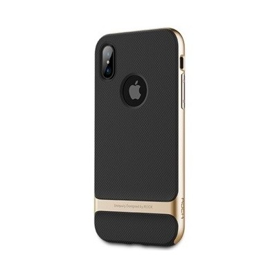 Rock“ Royce усиленная защита Apple iPhone X (iPhone Xs) золотой твердый силиконовый (TPU) и пластиковый чехол | Vacins.lv