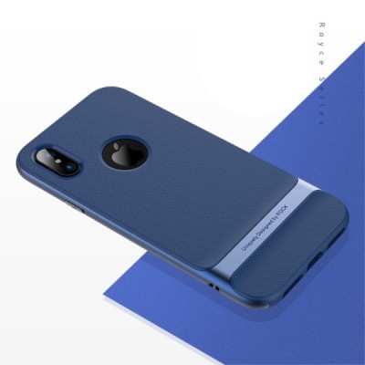 Rock“ Royce усиленная защита Apple iPhone X (iPhone Xs) синий твердый силиконовый (TPU) и пластиковый чехол | Vacins.lv