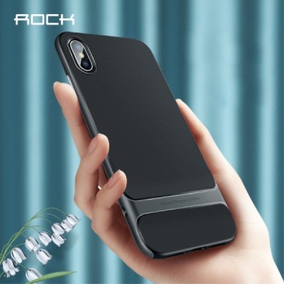 Rock“ Royce усиленная защита Apple iPhone Xs Max чёрный твердый силиконовый (TPU) и пластиковый чехол | Vacins.lv