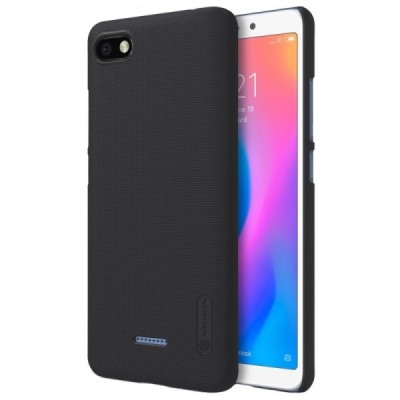Xiaomi Redmi 6A Nillkin Frosted Shield melns plastmasas apvalks / vacins.lv