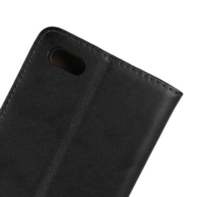 Xiaomi Redmi 6A atvēramais ādas melns Casual maciņš (maks) / Vacins.lv