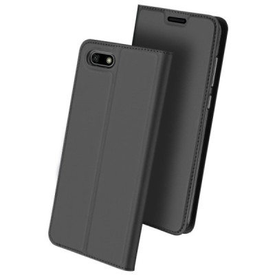 „Dux Ducis“ Skin серии Huawei Y5 2018 (Honor 7S) чёрный кожаный чехол-книжка | Vacins.lv
