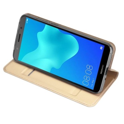 „Dux Ducis“ Skin серии Huawei Y5 2018 (Honor 7S) золотой кожаный чехол-книжка | Vacins.lv