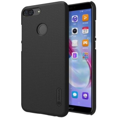 Huawei Honor 9 Lite Nillkin Frosted Shield melns plastmasas apvalks / vacins.lv