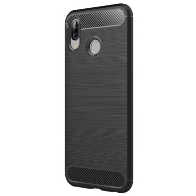 Huawei Honor Play „Carbon“ твердый силиконовый чехол (TPU) - черный | Vacins.lv
