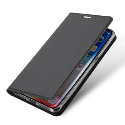 „Dux Ducis“ Skin серии Apple iPhone Xs Max чёрный кожаный чехол-книжка | Vacins.lv