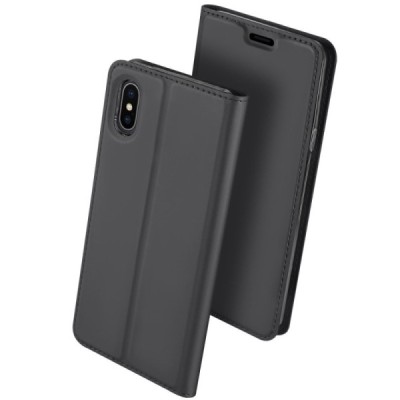 „Dux Ducis“ Skin серии Apple iPhone Xs Max чёрный кожаный чехол-книжка | Vacins.lv