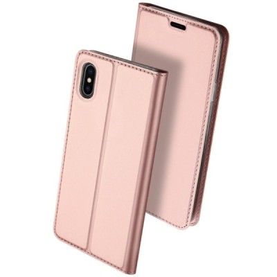„Dux Ducis“ Skin серии Apple iPhone Xs Max розовый кожаный чехол-книжка | Vacins.lv