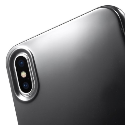 Apple iPhone Xs Max твердый силиконовый (TPU) чехол чёрный | Vacins.lv