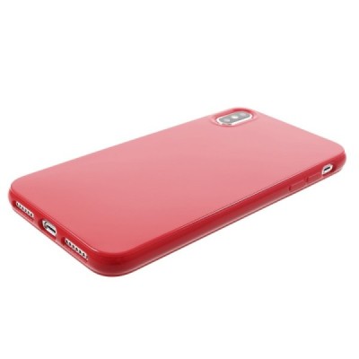 Apple iPhone Xs Max cieta silikona (TPU) sarkans apvalks / vacins.lv