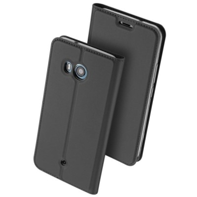 „Dux Ducis“ Skin серии HTC U11 (U11 Dual) чёрный кожаный чехол-книжка | Vacins.lv