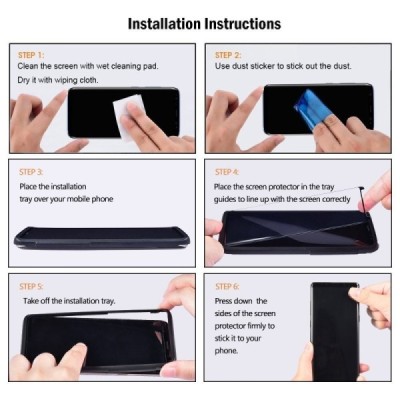 Samsung Galaxy S9 (G960) Mocolo Tempered Glass melns ekrāna aizsargstikls / Vacins.lv