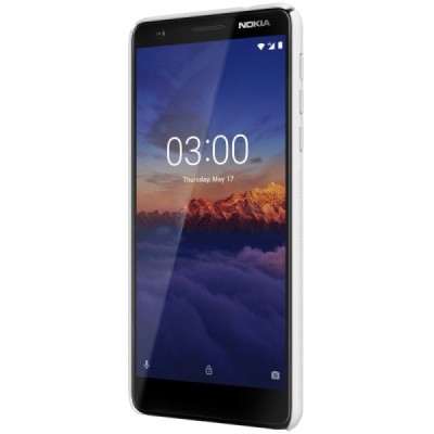 Nokia 3.1 (2018) Frosted Shield белый пластиковый корпус + защитная пленка для экрана | Vacins.lv