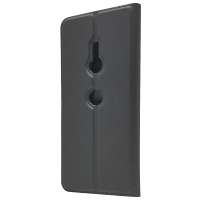 Sony Xperia XZ3 „Dux Ducis“ Skin sērijas melns ādas atvērams maciņš / Vacins.lv