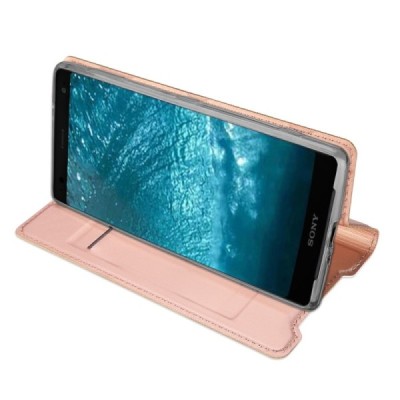 „Dux Ducis“ Skin серии Sony Xperia XZ3 розовый кожаный чехол-книжка | Vacins.lv