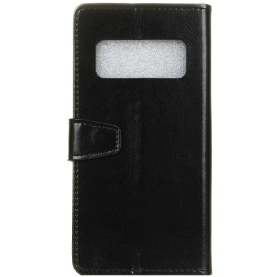 Samsung Galaxy Note 8 (N950F) открываемый чёрный кожаный чехол - книжка | Vacins.lv