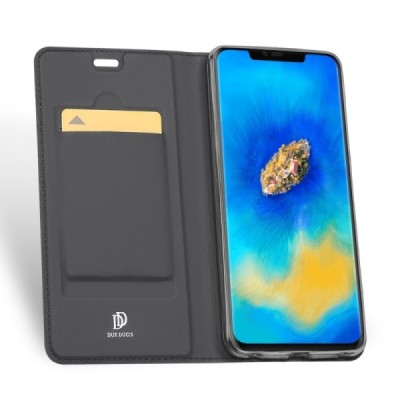 „Dux Ducis“ Skin серии Huawei Mate 20 Pro серый кожаный чехол-книжка | Vacins.lv