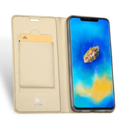 „Dux Ducis“ Skin серии Huawei Mate 20 Pro золотой кожаный чехол-книжка | Vacins.lv