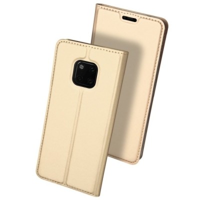 „Dux Ducis“ Skin серии Huawei Mate 20 Pro золотой кожаный чехол-книжка | Vacins.lv