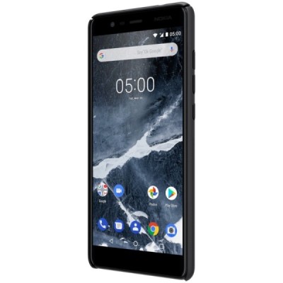 Nokia 5.1 (2018) Frosted Shield черный пластиковый чехол | Vacins.lv